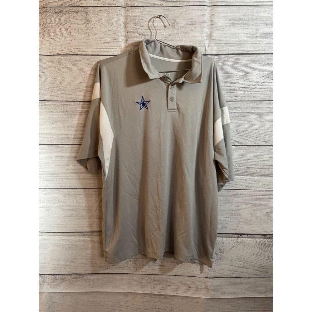 Dallas Cowboys - Augusta Sportswear - Men's Grey Logo Polo Shirt - Size XL